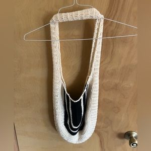 Knit cross body bag